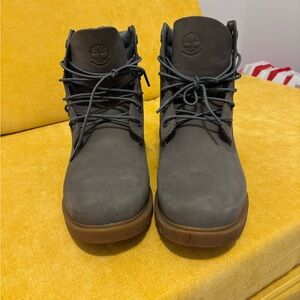 Timberland Gray Lace-Up Boots